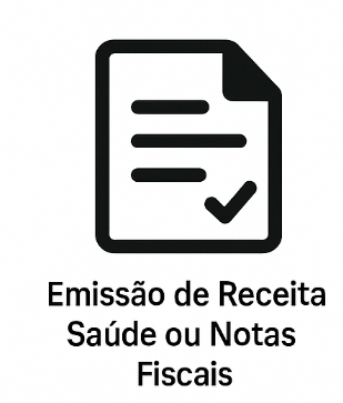 Ícone 15 - Emissão de receita saúde ou nota fiscais